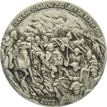 Preview: 1. August-Taler 2002 - General Suwarow Zug über die Alpen 1799 Preview: 1. August-Taler 2002 - General Suwarow Zug über die Alpen 1799